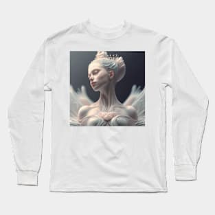 Portrait in Pastel Colors of A Fractal Ballerina Long Sleeve T-Shirt